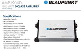 Blaupunkt AMP1904D Universal Car Speaker Amplifier Class D 4-Channel 1800 Watts Max Power