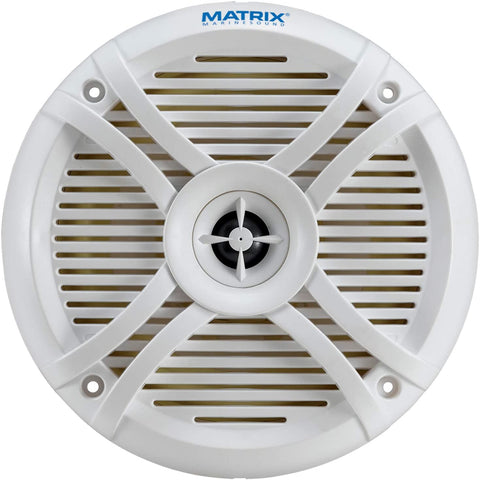 Matrix MRX65 6.5” 2-Way Marine Speaker System 220W MAX w/ 2-Way Attachable Grille Design