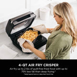 (Renewed) NINJA FG551 Foodi Smart XL 6-in-1 Indoor Grill with 4-Quart Air Fryer Roast Bake Dehydrate Broil and Leave-in Thermometer, with Extra Large Capacity, and a stainless steel Finish