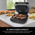 (Renewed) NINJA FG551 Foodi Smart XL 6-in-1 Indoor Grill with 4-Quart Air Fryer Roast Bake Dehydrate Broil and Leave-in Thermometer, with Extra Large Capacity, and a stainless steel Finish